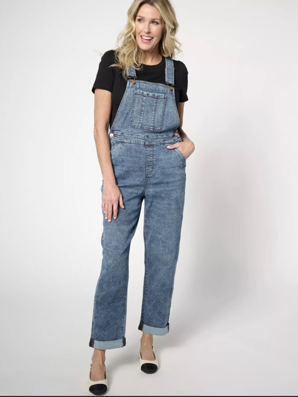 Canyon Retreat Classic Medium Blue Denim Women's Jean Overalls Farmer Country